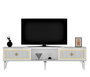 Hanah Home Soporte para TV Blanco y Dorado